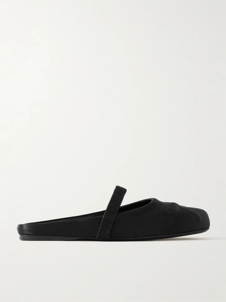  Marni   Sabot Satin Ballet Flats   Black 