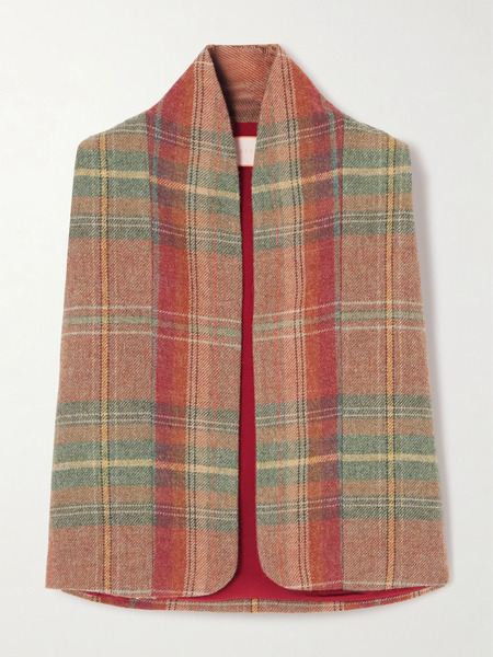  Marta Ferri   Ramatuelle Checked Wool Vest   Red 