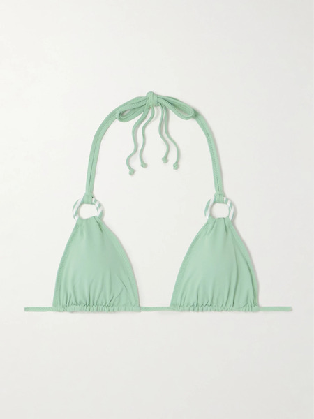  Marysia   Del Mar Embellished Triangle Bikini Top   Mint 
