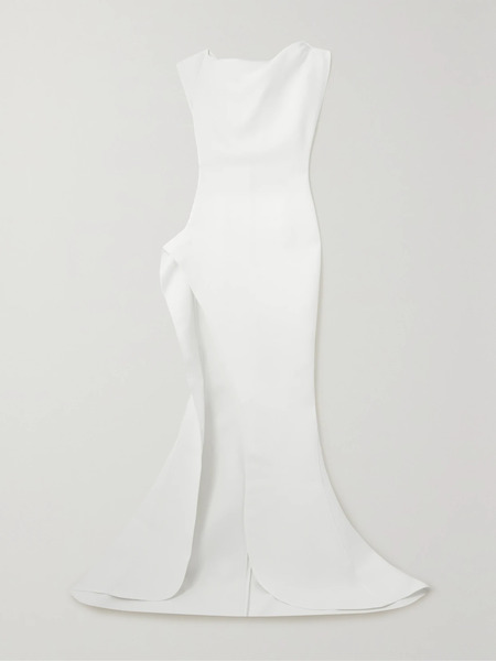  Maticevski   Victoire Draped Crepe Gown   White 
