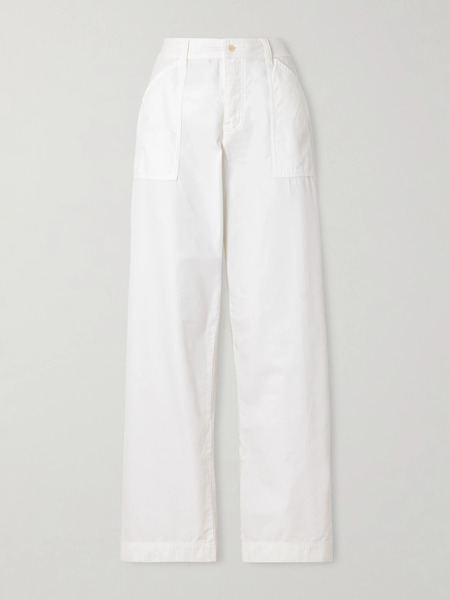  Matteau   Cotton Straight Leg Pants   Off White 