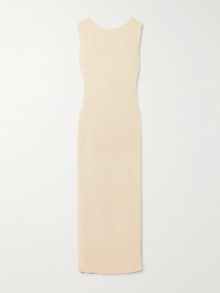  Matteau   Open Back Woven Maxi Dress   Cream 