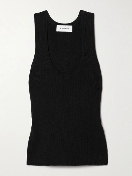  Matteau   Ribbed Knit Tank   Black 