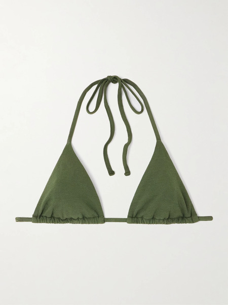  Matteau   The String Recycled Triangle Bikini Top   Green 