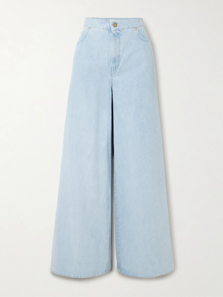  Max Mara   Affari High Rise Wide Leg Jeans   Light Blue 