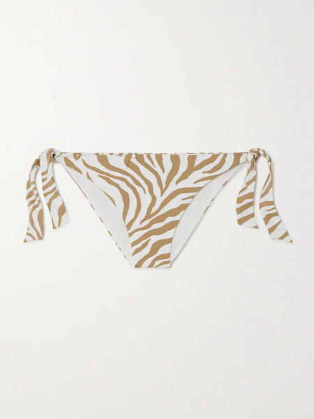  Max Mara   Beachwear Silvana Zebra Print Bikini Briefs   Beige 