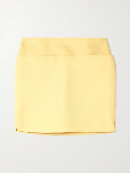  Max Mara   Bevanda Cotton Gabardine Mini Skirt   Yellow 