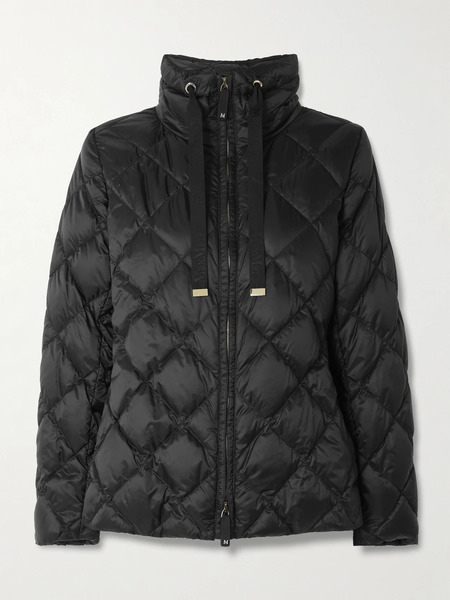  Max Mara   Cube Belted Padded Quilted Shell Down Jacket   Black 