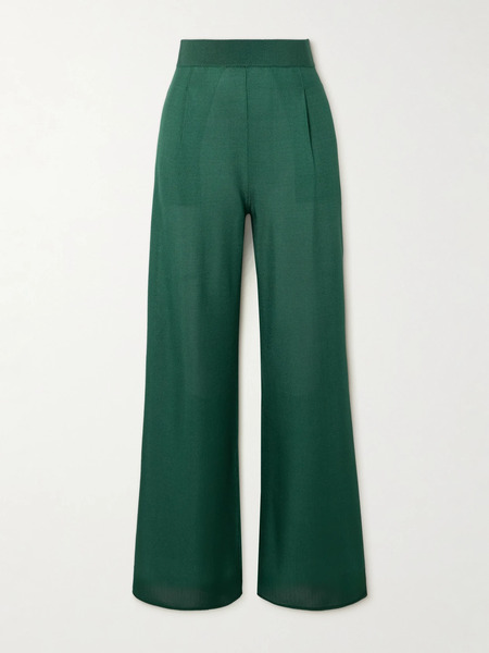  Max Mara   Gordon Stretch Knit Wide Leg Pants   Green 