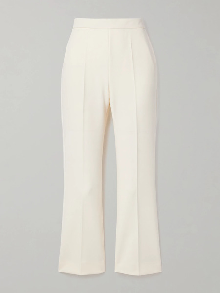  Max Mara   Parata Cropped Cady Tapered Pants   Off White 