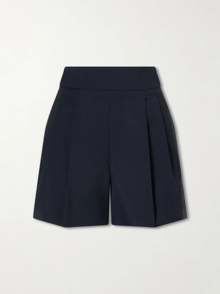  Max Mara   Pleated Wool Shorts   Navy 