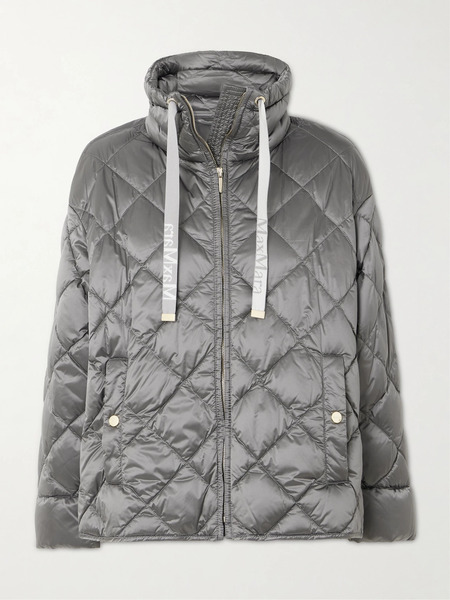  Max Mara   The Cube Quilted Padded Shell Down Jacket   Dark Gray 