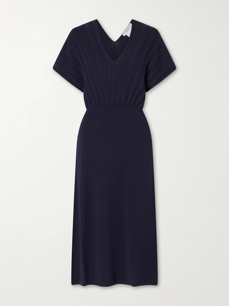  Max Mara   Woven Midi Dress   Navy 