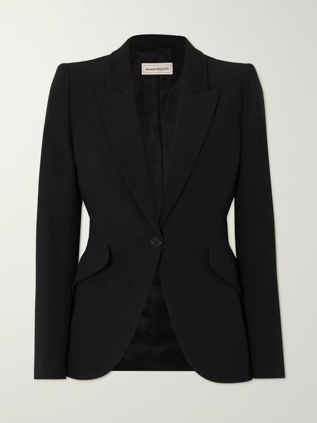  Mcqueen   Crepe Blazer   Black 