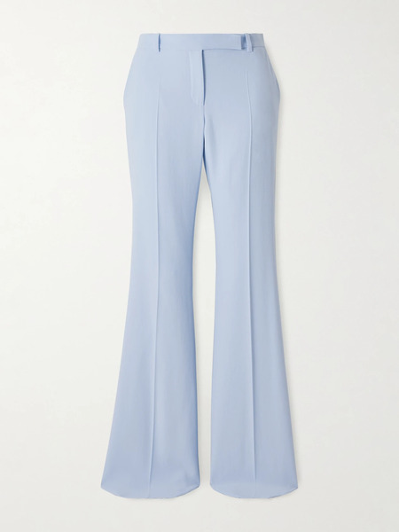  Mcqueen   Crepe Flared Pants   Blue 