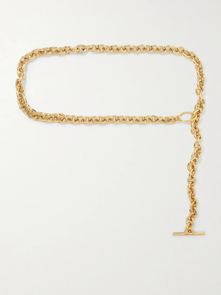  Mcqueen   Gold Tone Chain Belt   One Size 