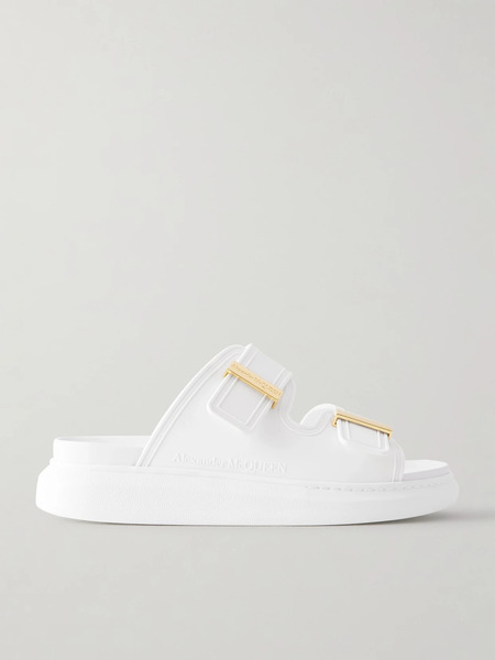  Mcqueen   Hybrid Rubber Exaggerated Sole Slides   Ivory 
