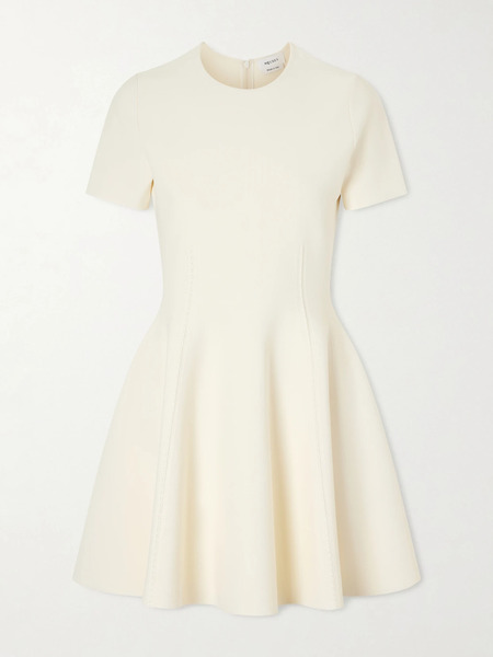  Mcqueen   Stretch Crepe Mini Dress   Ivory 