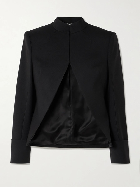  Mcqueen   Stretch Wool Twill Jacket   Black 