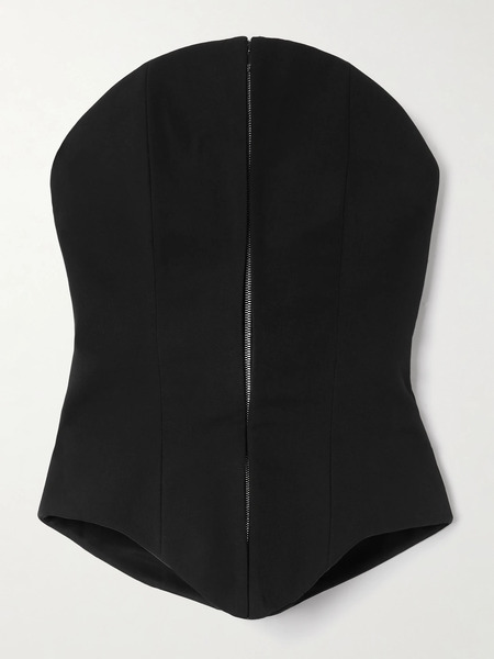  Mcqueen   Wool Bustier Top   Black 