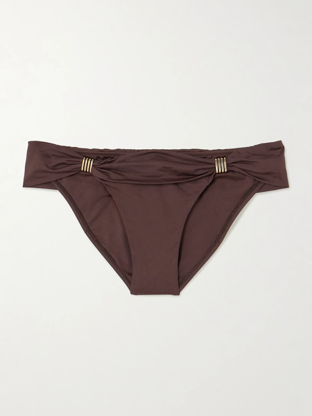 Melissa Odabash   Grenada Embellished Bikini Briefs   Brown 