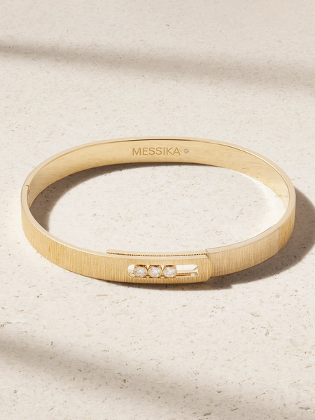  Messika   Move Noa Ciselé 14 Karat Gold Diamond Bangle   M 