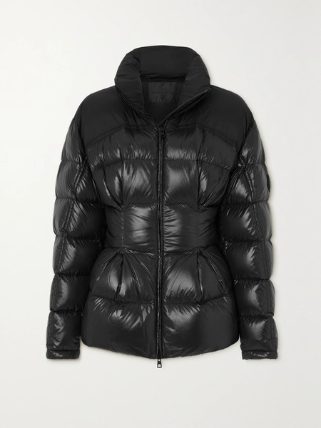  Moncler   Appliquéd Quilted Padded Glossed Shell Down Jacket   Black 