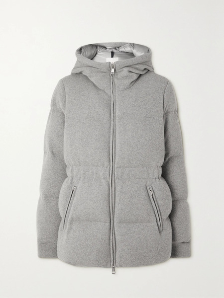  Moncler   Daval Hooded Quilted Cashmere Blend Down Jacket   Beige 