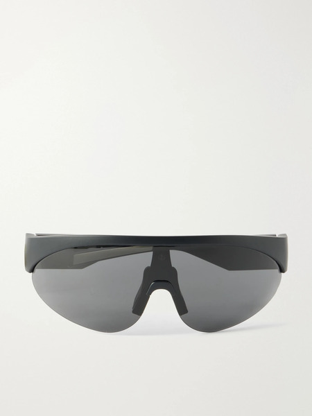  Moncler Eyewear   Round Frame Rubber Sunglasses   Black 