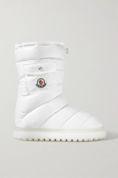  Moncler   Gaia Quilted Shell Boots   White 
