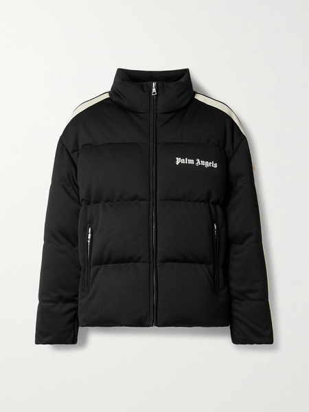  Moncler Genius   + Palm Angels Rodman Striped Quilted Shell Down Jacket   Black 