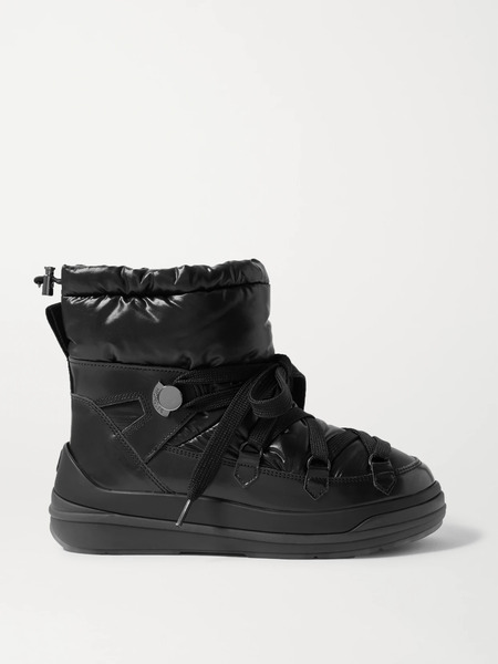  Moncler   Insolux Leather And Padded Shell Ankle Boots   Black 