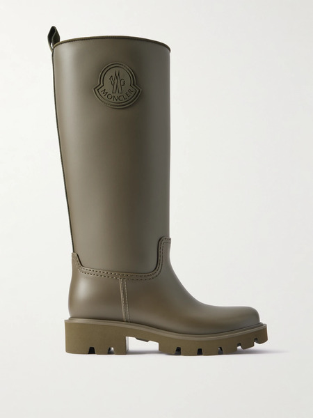  Moncler   Kickstream Pvc And Shell Knee Boots   Army Green 