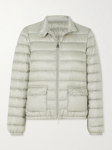  Moncler   Lans Quilted Metallic Shell Down Jacket   Silver 