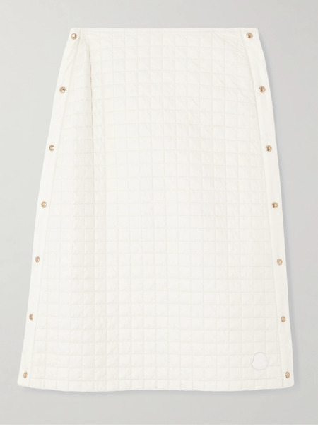  Moncler   Quilted Shell Midi Skirt   White 