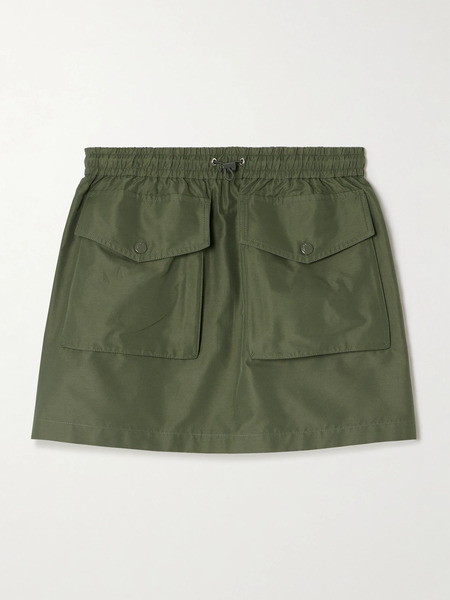  Moncler   Taffeta Cargo Mini Skirt   Green 