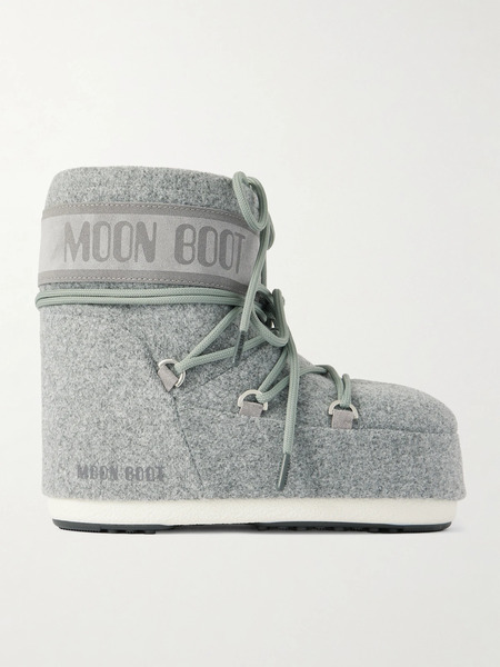  Moon Boot   Icon Low Felt And Suede Snow Boots   Gray 