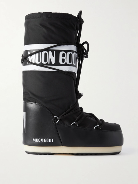  Moon Boot   Icon Shell And Leather Like Snow Boots   Black 