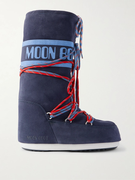  Moon Boot   Icon Suede Snow Boots   Navy 