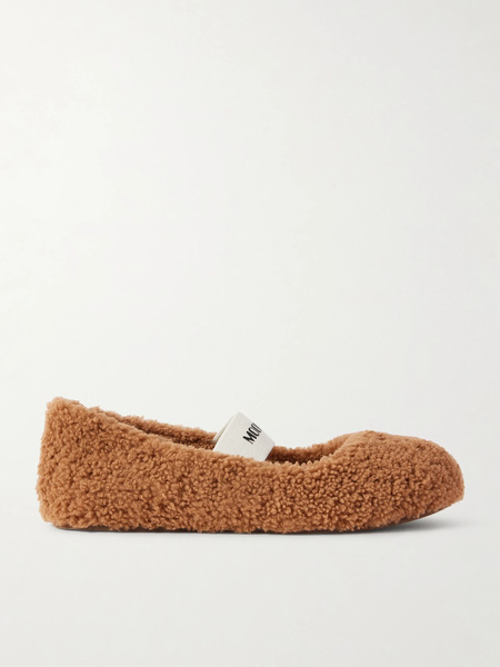  Moon Boot   Shearling Ballet Flats   Camel 