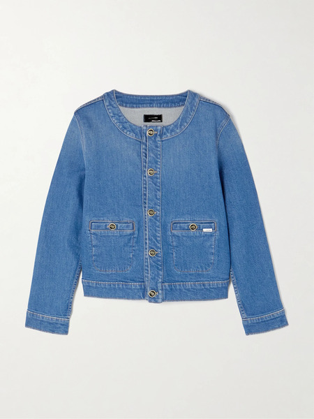  Mother   The Stashed Picky Denim Jacket   Mid Denim 