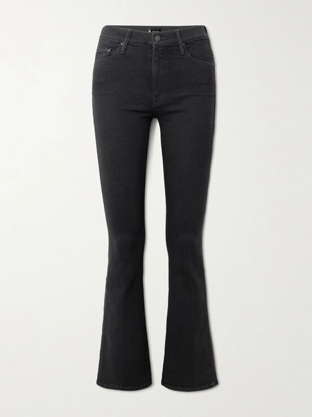  Mother   The Weekender Mid Rise Flared Jeans   Black 
