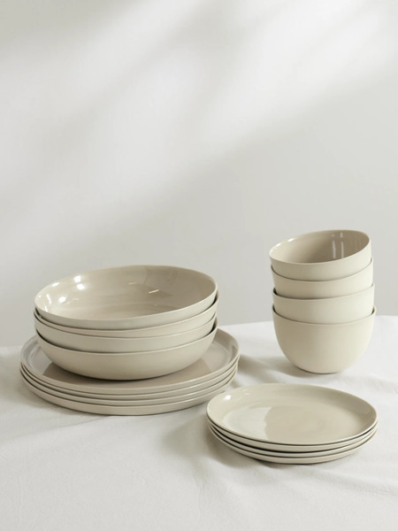  Mud Australia   Classic 16 Piece Porcelain Dinner Set   Sand 
