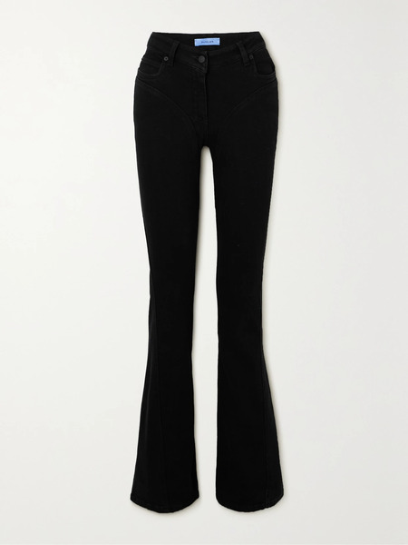  Mugler   Mid Rise Flared Jeans   Black 