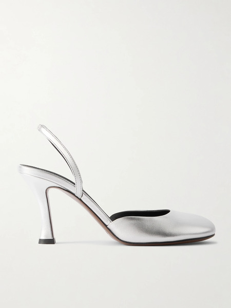  Neous   Baten Metallic Leather Slingback Pumps   Silver 