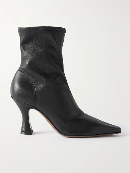  Neous   Ran Stretch Leather Ankle Boots   Black 