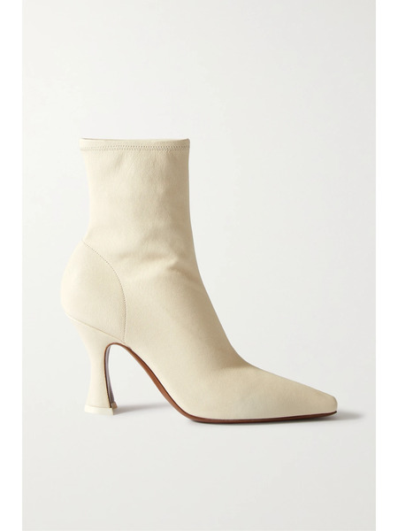  Neous   Ran Stretch Leather Ankle Boots   Cream 