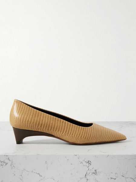  Neous   Taika Lizard Effect Leather Pumps   Beige 