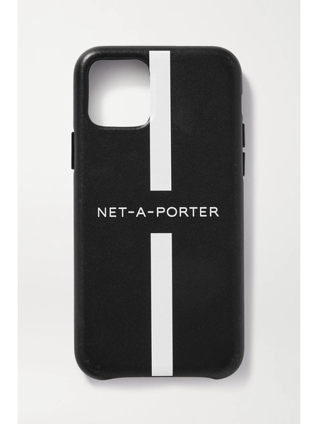  Net A Porter   + The Daily Edited Printed Leather Iphone 11 Case   Black 