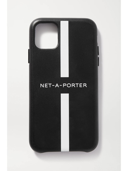 Net A Porter   + The Daily Edited Printed Leather Iphone 11 Pro Case   Black 